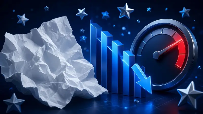 Crumpled paper beside falling bars, stars, and an alert gauge 4RaBet Complaints.